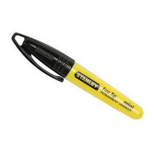 Міні маркер із загостреним наконечником чорного кольору завдовжки 90 мм STANLEY 1-47-324