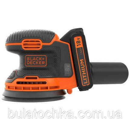 Шліфмашина ексцентрикова акумуляторна BLACK+DECKER BDCROS18, фото 1
