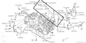 Трубка системи охолодження Subaru Forester S12, 2007-2012, 14050AA620