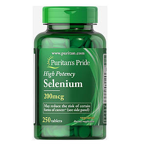 Селен Puritan's Pride Selenium 200 мкг 250 капс.
