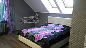 Фото Покривало з Орхідеями. Матеріал Блекаут. Зшиті 2 полотна