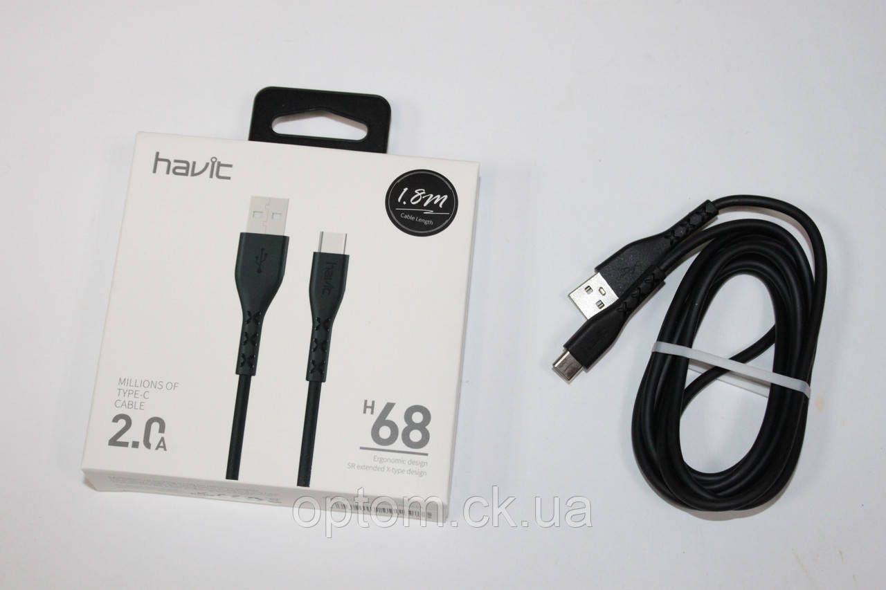Кабель Havit HV-H68 1.8m Type-C