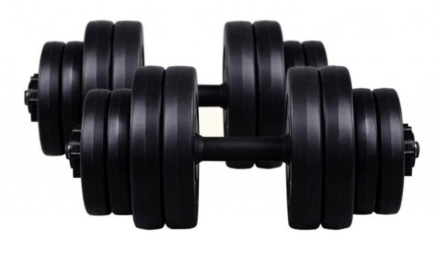 Гантелі Plenergy в пластиці 2х15 кг Чорний, фото 1