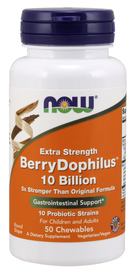 Now Extra Strength BerryDophilus 10 Billion 50 chewable