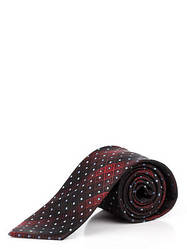 Чорна краватка з геометричним принтом