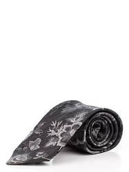 Краватка темно-сіра у квіти