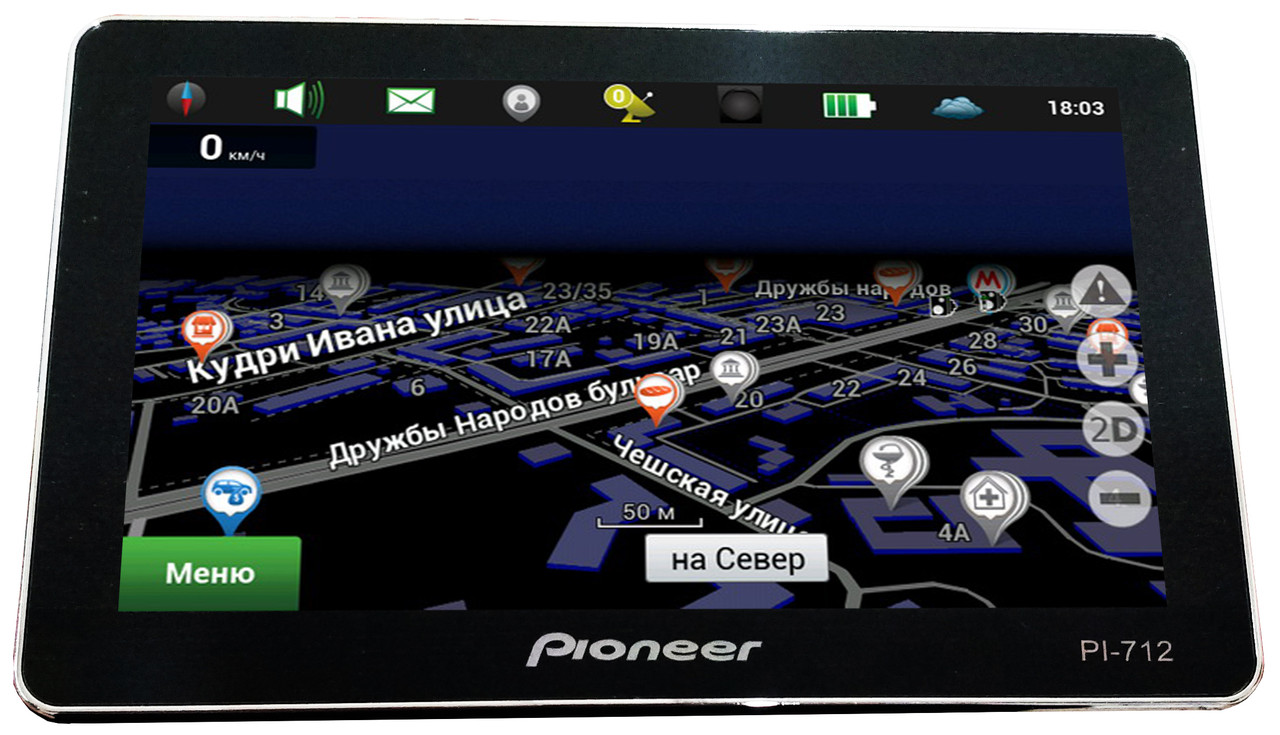 GPS навигатор Pioneer PI 712. 256 ОЗУ, 8GB Карты, навигация, подсказки TIR - фото 5 - id-p789889431