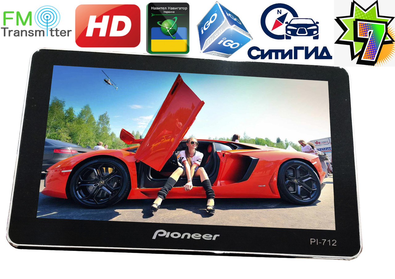 GPS навигатор Pioneer PI 712. 256 ОЗУ, 8GB Карты, навигация, подсказки TIR - фото 1 - id-p789889431