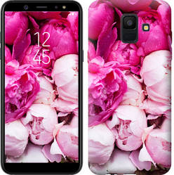 Чохол на Samsung Galaxy A6 2018 Рожеві півонії "2747u-1480-15886"