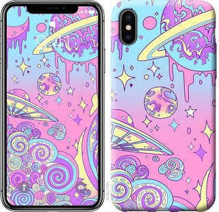 Чехол на iPhone X Розовая галактика "4146c-1050-15886" - фото 1 - id-p789906563