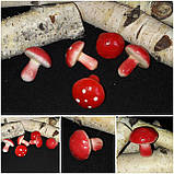 Мухомори гриби штучні, муляж з пінопласту  h-4см, 6 шт\уп., 25/20 (ціна за 1 шт.+5 грн.), фото 5