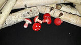 Мухомори гриби штучні, муляж з пінопласту  h-4см, 6 шт\уп., 25/20 (ціна за 1 шт.+5 грн.), фото 7