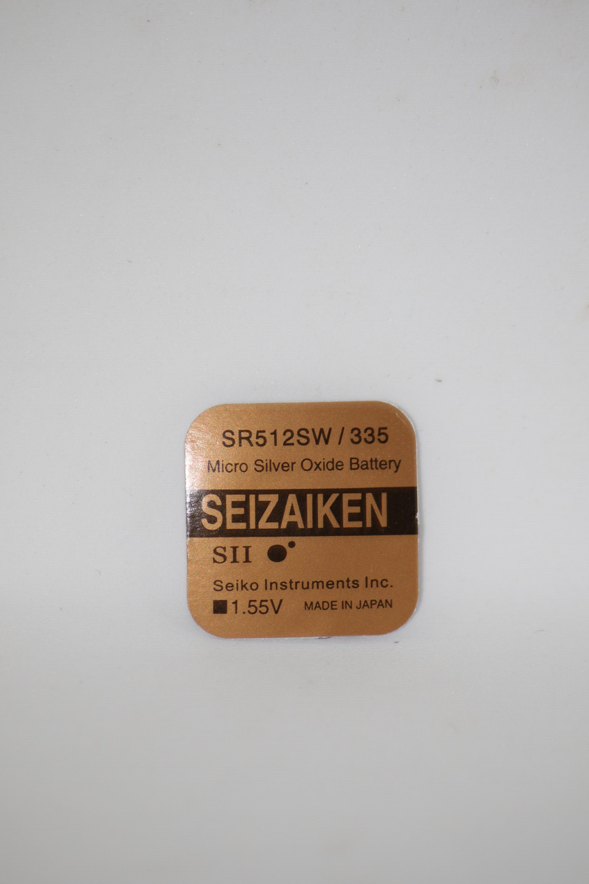 Батарейка SEIZAIKEN SR512SW (335) 1.55V 5mAh для годинників, срібно-цинкова, 10 шт.