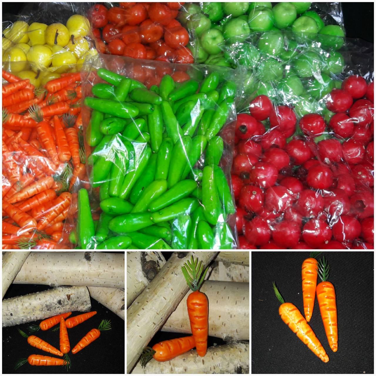 Муляж овочів - морква, пінопласт, 6.5см, 50 шт\уп., 125 грн