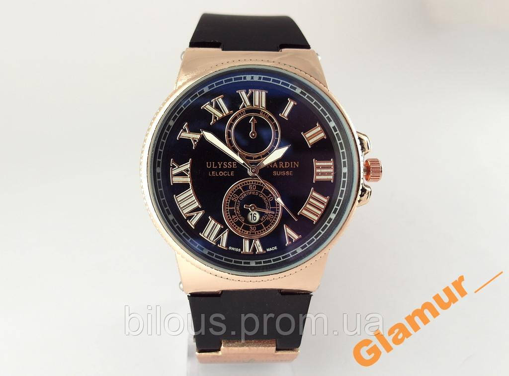 Мужские часы Ulysse Nardin - 3 цвета, кварцевые под Ролекс (Rolex), качество - фото 6 - id-p789947919