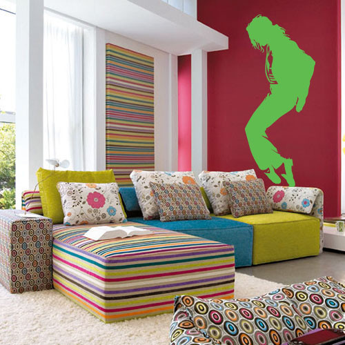 Вінілова інтер'єрна наклейка Майкл Джексон (ПВХ наклейки, стікери декор наклейки співаки) матова 245х600 мм, фото 1