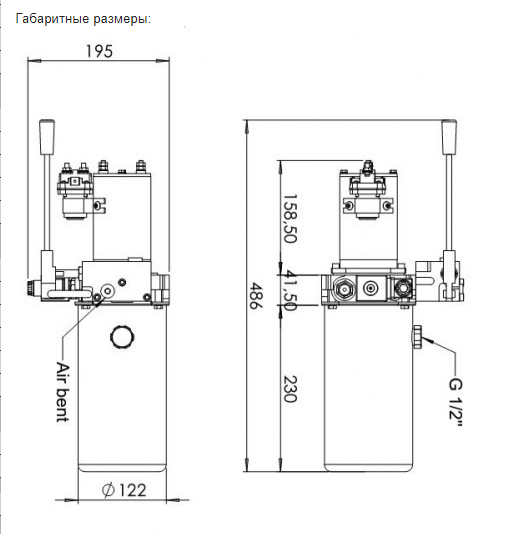 Мини-гидростанция подъемника для инвалидных кресел HPPD5-3730 GPA - фото 3 - id-p790069236
