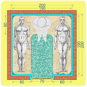 Будівництво Хамама 2,0 м х 2,0 м