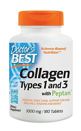 Collagen Types 1 and 3 with Peptan Doctor's Best, 180 таблеток