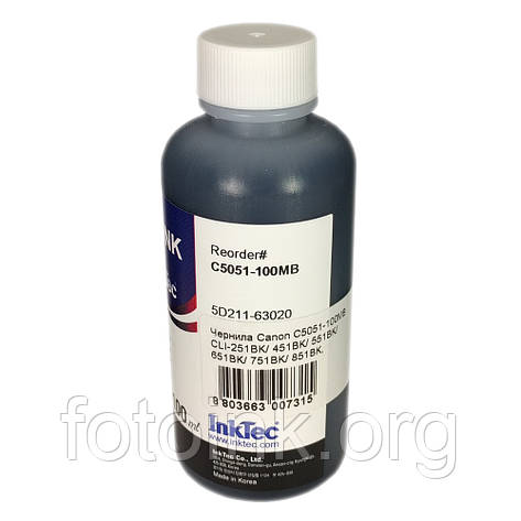 Чорнила InkTec C5051-100MB для Canon, Black, 100ml (C5051-100MB), фото 1
