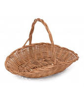 Широкий плетений кошик на подарунки