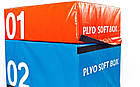 Бокс пліометричний м'який (1 шт.) FI-5334-1 SOFT PLYOMETRIC BOXES (EPE, PVC,р-р 70х70х30 см, червоний), фото 9