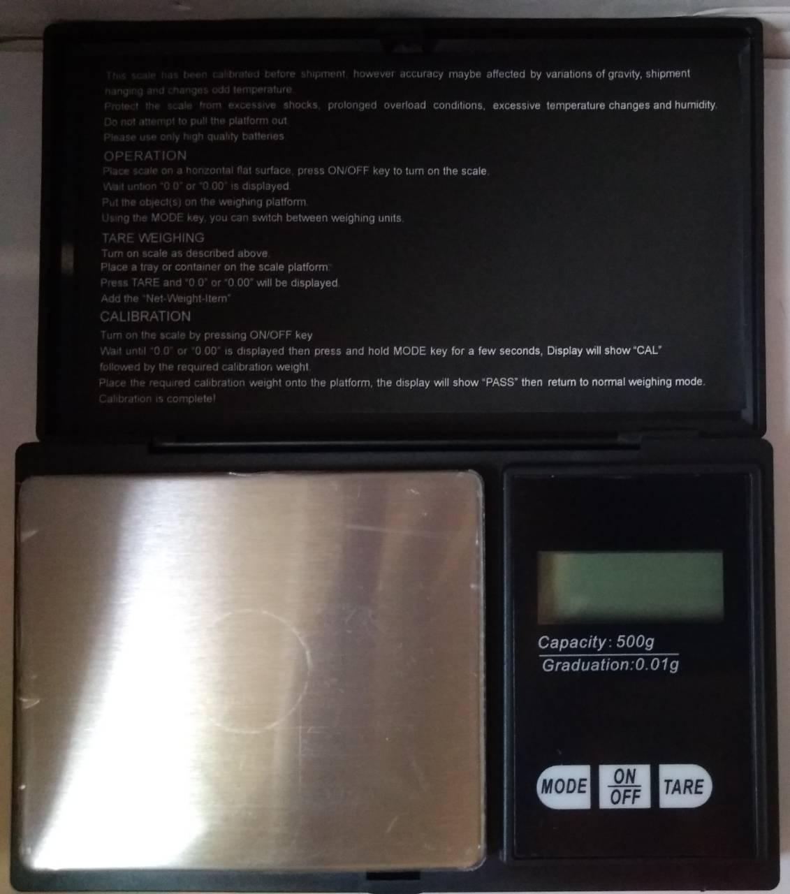 Портативні електронні ваги Digital scale Professional-mini CS-500 (0.01 г)