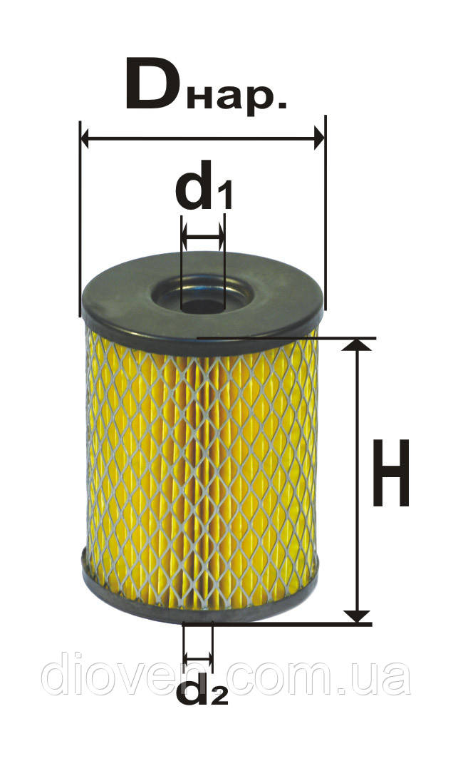 Елемент фільт.топ. ЯМЗ ТОТ (107х80х32 паперовий) (Т6301М) (Арт. 201-1117038-А2)