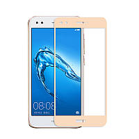 Захисне скло Huawei Nova Lite 2017 / P9 Lite Mini / Enjoy 7 / SLA-L22 Full cover золотий 0,26 мм в упаковці