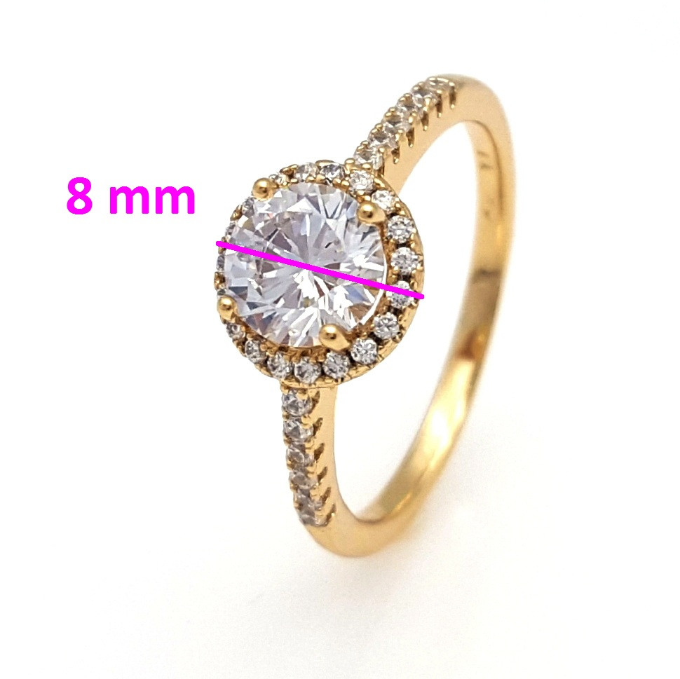 Каблучка позолочена, Коло з камінням, р.18,5, Xuping, 18К