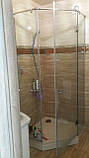 Кутова душова кабіна в прозорому склі, фото 3