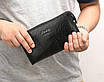 Чоловічий гаманець портмоне клатч Jeep Чорного кольору + ремінь на руку, фото 7