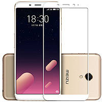 Защитное стекло Meizu M6S 5.7'' Full cover белый 0,26мм в упаковке