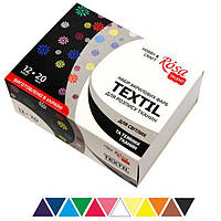 Набір акрилових фарб для розпису тканин 12 кол. 20мл ROSA