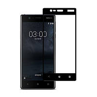Захисне скло Nokia 3 Full cover чорний 0,26 мм в упаковці
