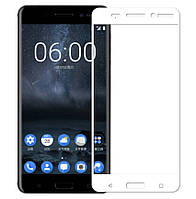 Захисне скло Nokia 6 Full cover білий 0,26 мм в упаковці