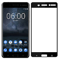 Захисне скло Nokia 6 Full cover чорний 0,26 мм в упаковці