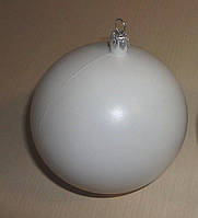 Куля пластик сіра 10 см +ковпачок срібло заготівка для новорічної іграшки