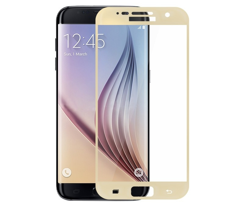 Захисне скло Samsung S7 / G930 Full cover золотий 0.26 mm 9H