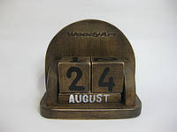 Деревянный календарь с кубиками "винтаж", маленький