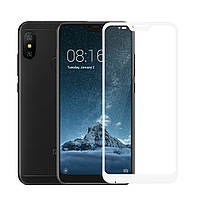 Защитное стекло Xiaomi Mi A2 Lite / Redmi 6 Pro Full cover белый 0,26мм в упаковке