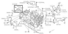 Фланець системи охолодження Subaru Forester S12, 2007-2012, 21231AA000