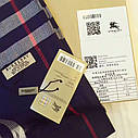Палантин шарф у стилі Burberry (Барбери) синій, фото 5