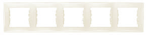 Рамка п'ятимісна горизонтальна Слонова кістка Schneider Sedna (sdn5800923)