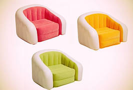 Надувне крісло Intex 68571 Cafe Club Chair Оранжеве (97x76x69 див.)
