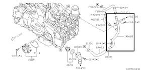 Трубка системи охолодження Subaru Forester S12, 2007-2012, 14166AA060