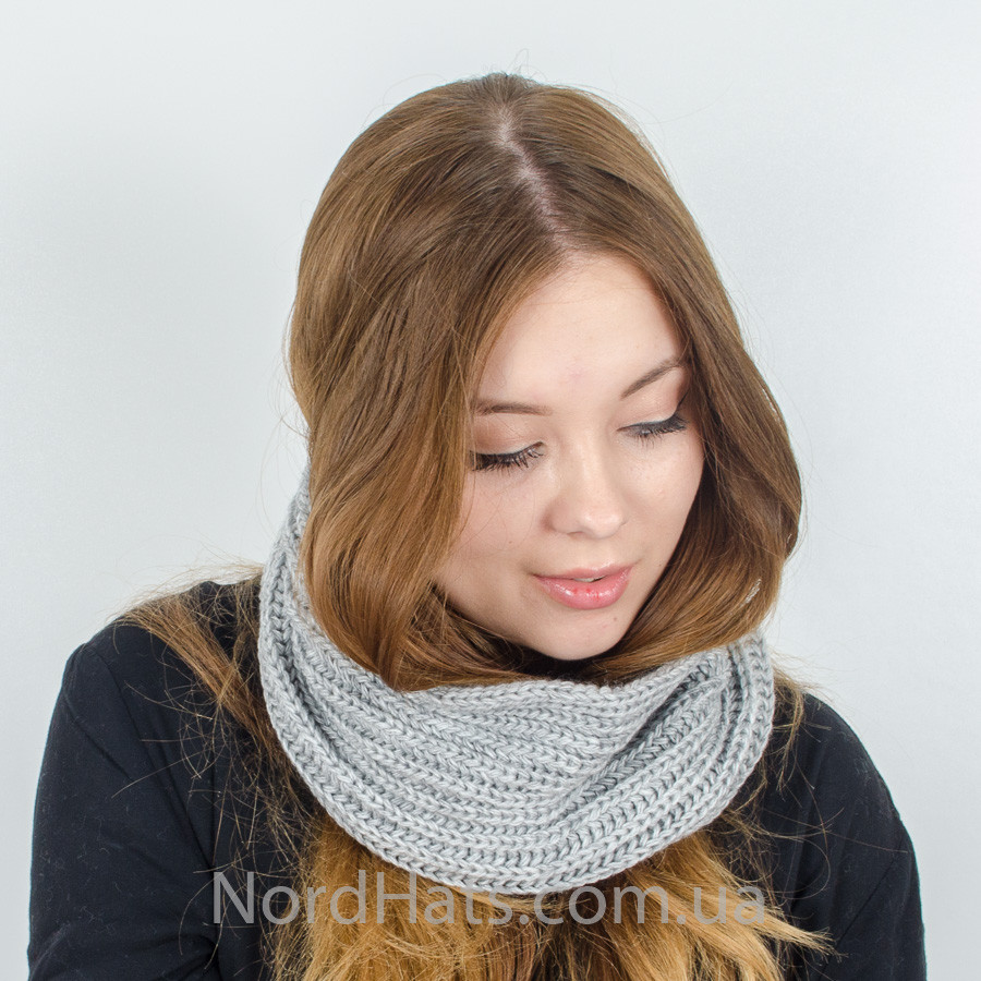 Баф в'язаний (Світло-сірий), фото 1