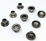 Люверс 4 мм темний нікель (100 шт/уп), фото 2