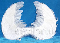 Карнавальный аксессуар - крылышки ангела, 54x35 см, натуральные перья (461257)