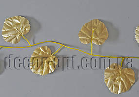 Гірлянда листя золотих 6,0 см/2,3 м No1
